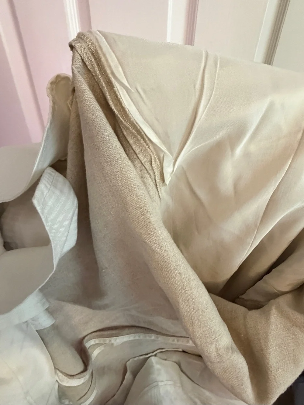 John W. Nordstrom 100% Linen Pants in Light Beige- Men Size 38R x 35- EUC!